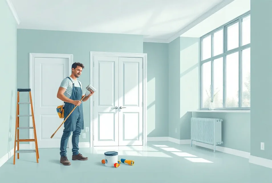 Intérieur rénové après travaux de peinture à Nevers